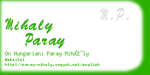 mihaly paray business card